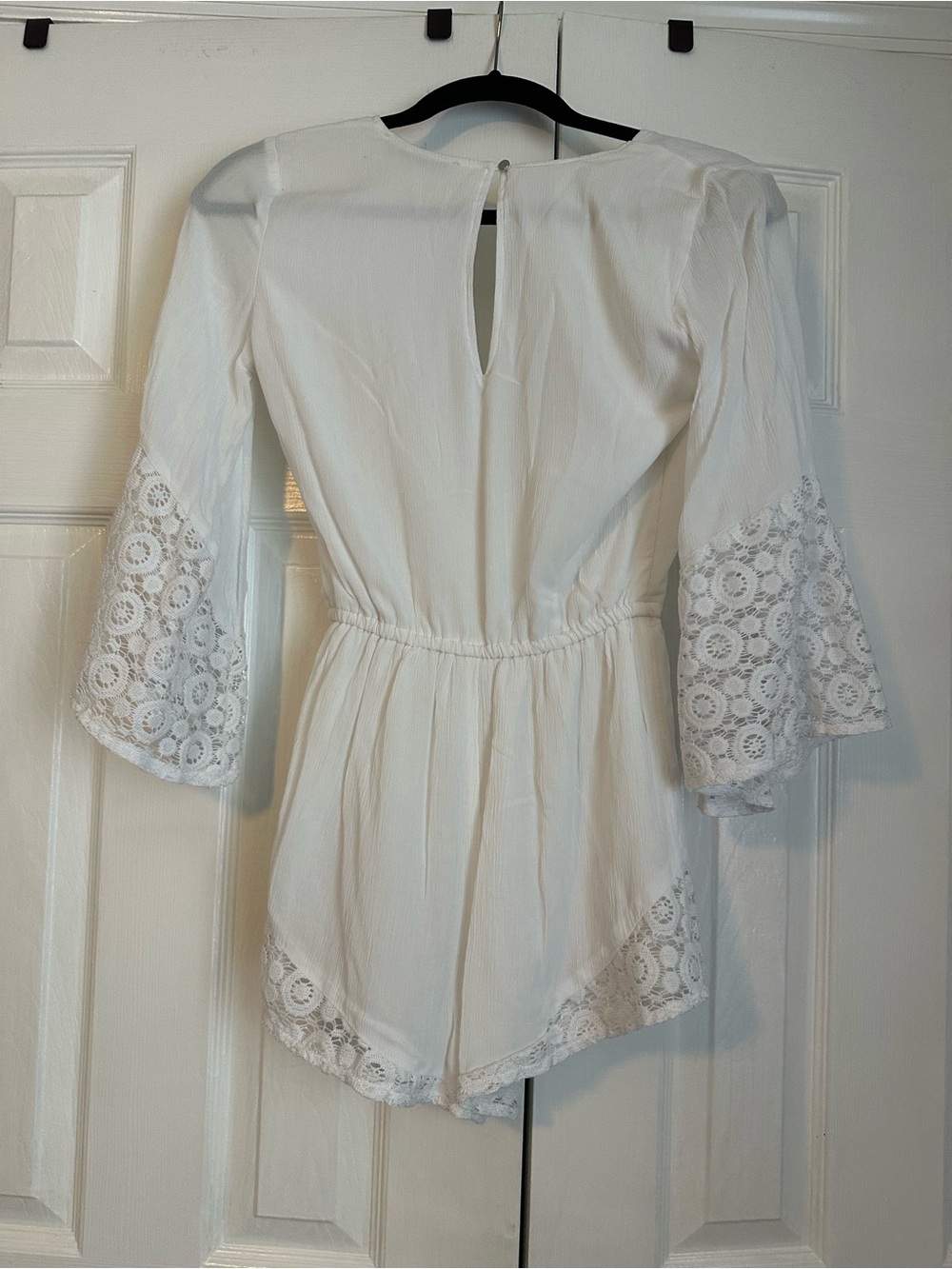 Abercrombie & Fitch Ivory Textured Romper